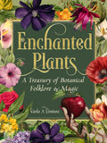 Book cover of 'Enchanted Plants' with floral design and text about botanical folklore and magic.