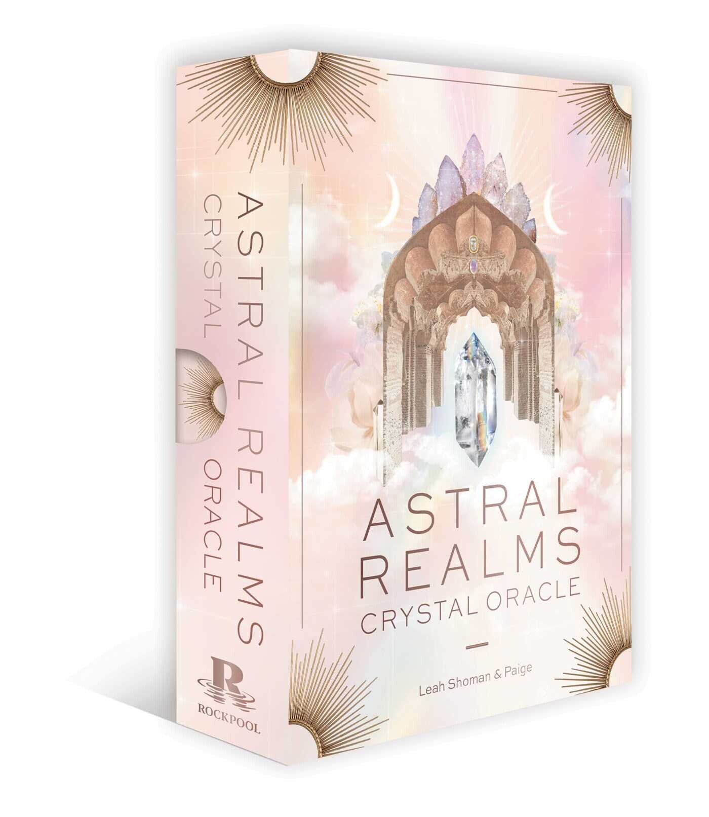 Astral Realms Crystal Oracle packaging with a crystal design on a white background