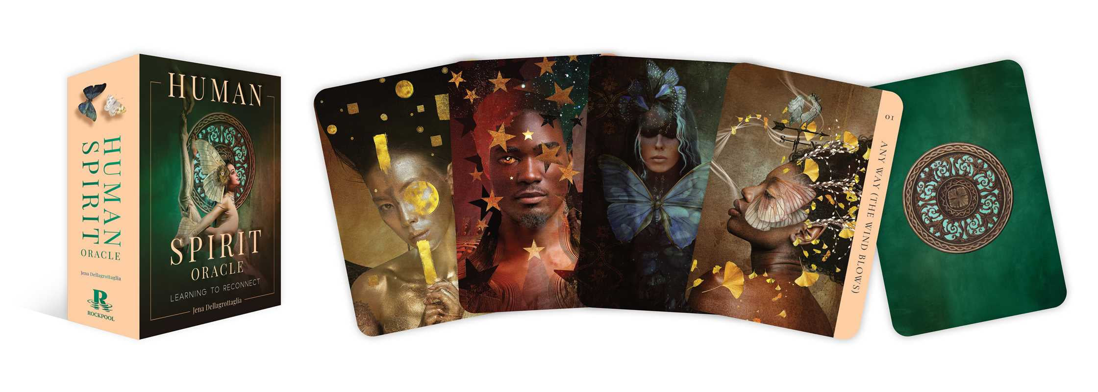 Orchestrated card deck with colorful illustrations and a visible brand logo on a white background