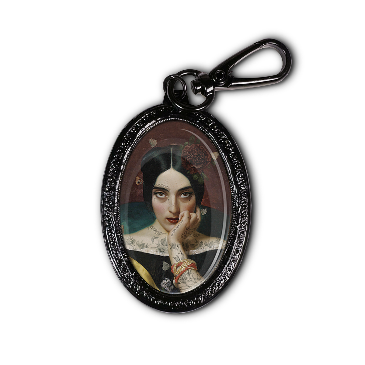 Clementine Black Keychain