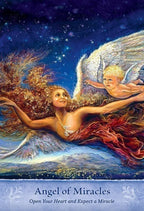 Artistic depiction of a woman with outstretched arms and an angel, set against a starry night sky.