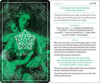 Green-themed card with text and symbols related to family integration rituals.
