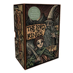 Card game box for 'The Lord of the Rings' with detailed artwork on a white background