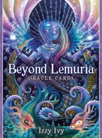 Cover of 'Beyond Lemuria Oracle Cards' by Izzy Ivy with a colorful and mystical design.