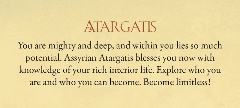 A text-based card or poster with the title 'ATARGATIS' in reddish-brown at the top, followed by a motivational message in black serif text on a warm beige background.