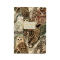 Notebook with owl design on a white background