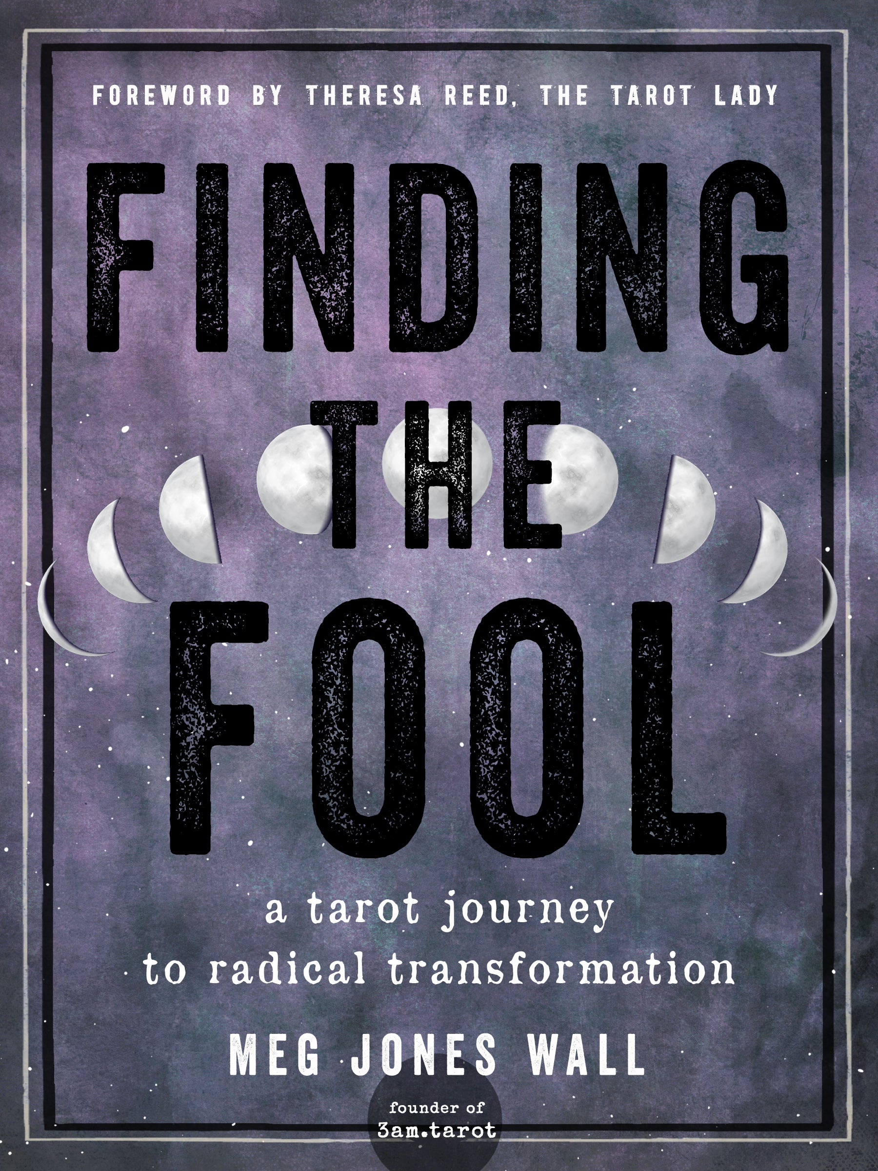 Book cover of 'Finding the Fool' with tarot card design elements.