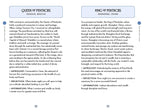 Two pages from a book or magazine featuring information about Queen of Pentacles and King of Pentacles cards from a tarot or oracle set.