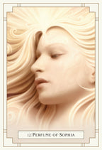 Statue of a woman's face with long hair, labeled '12. Perfume of Sophia'.