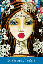 Artistic depiction of a woman with floral headpiece and 'I Am Enough' text, surrounded by flowers.