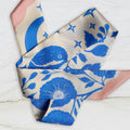 Skinny Silk Scarf / Tarot Tie - Moonlit Blooms