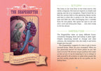 Illustration of a shapeshifter character with text on a pink background