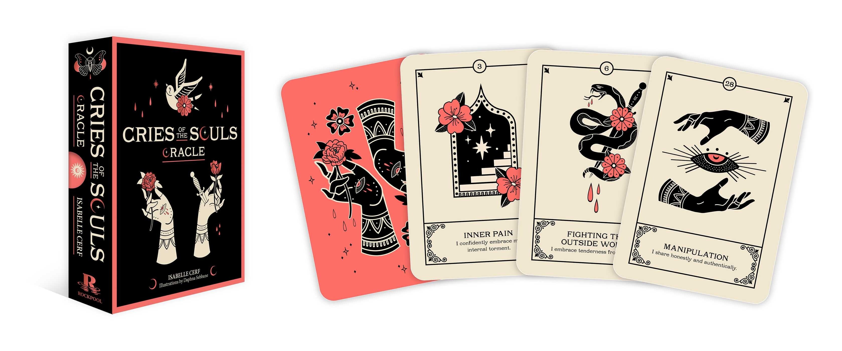 Cries of the Souls RAGE card game packaging with cards displayed