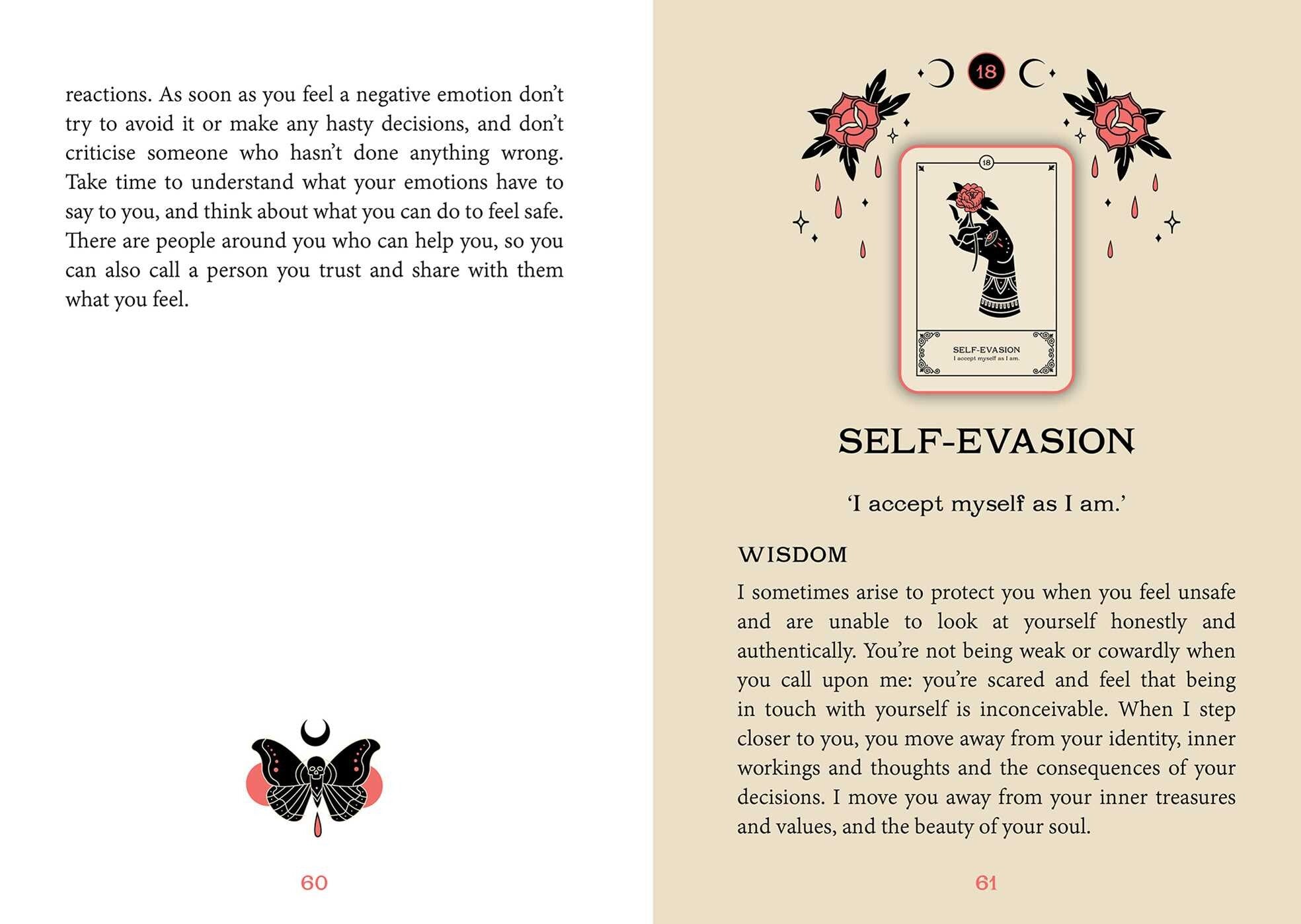 Card with a butterfly design and text on a beige background