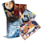 Uncommon Tarot cards with artistic designs on a white background