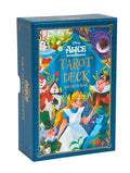 Box of Alice in Wonderland Tarot Deck with colorful design on a white background