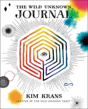 Book cover of 'The Wild Unknown Journal' by Kim Krans with colorful design elements.