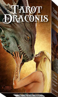 Box for 'Tarot Draconis' with a dragon and a woman on the cover
