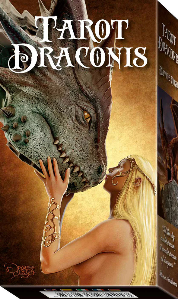 Box for 'Tarot Draconis' with a dragon and a woman on the cover