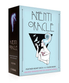Amenti Oracle packaging with illustrations and text on a light blue background