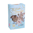 Kitten Oracle card set packaging with illustrations of kittens on a light blue background