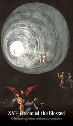 Artistic depiction of a celestial scene with figures and a large circular light source.