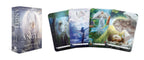 Set of angel-themed cards with a box labeled 'Angel Tarot' on a white background.