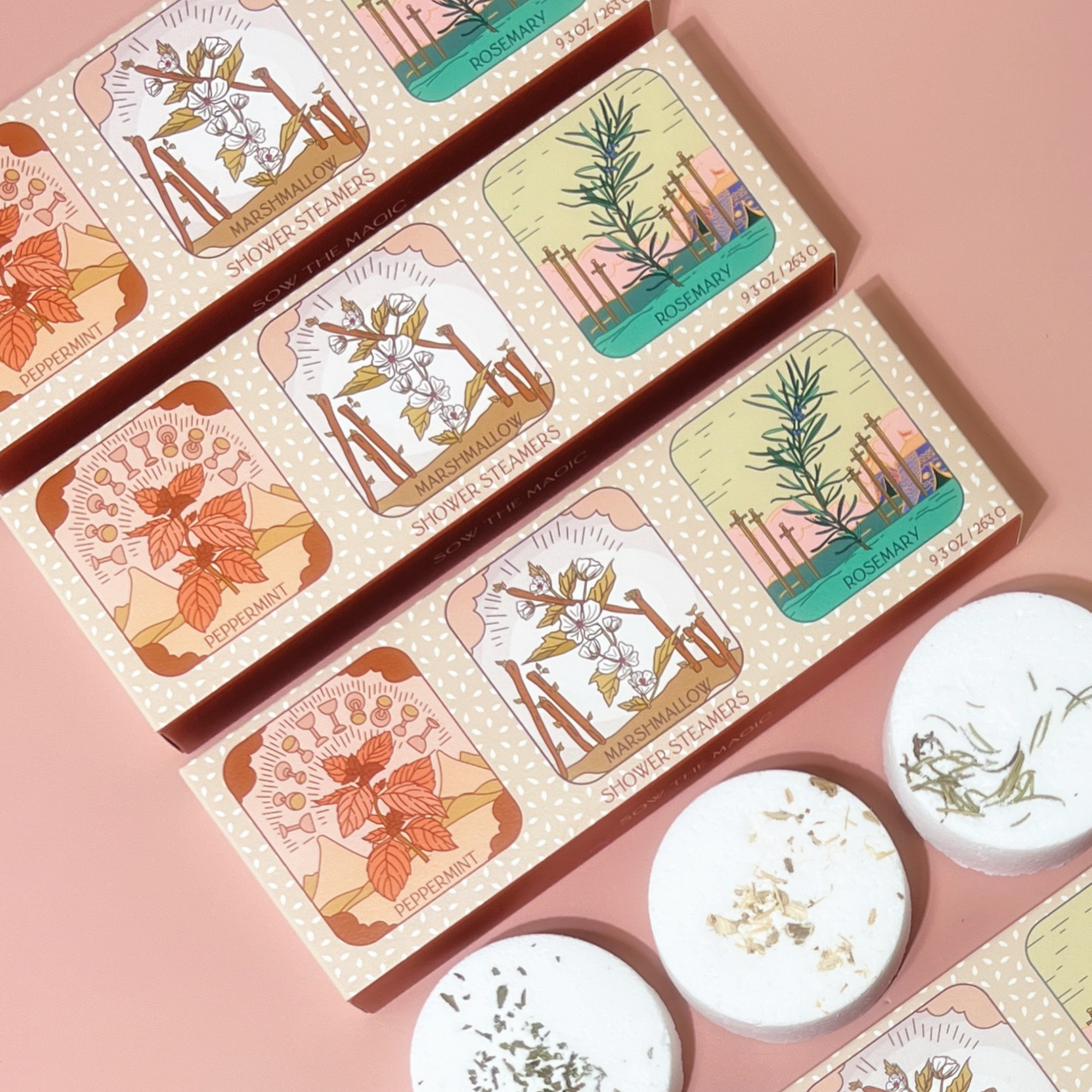 Soul Warmth Tarot Shower Steamer Set