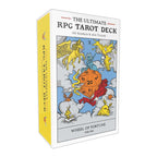 RPG Tarot Deck packaging with tarot card design on a white background