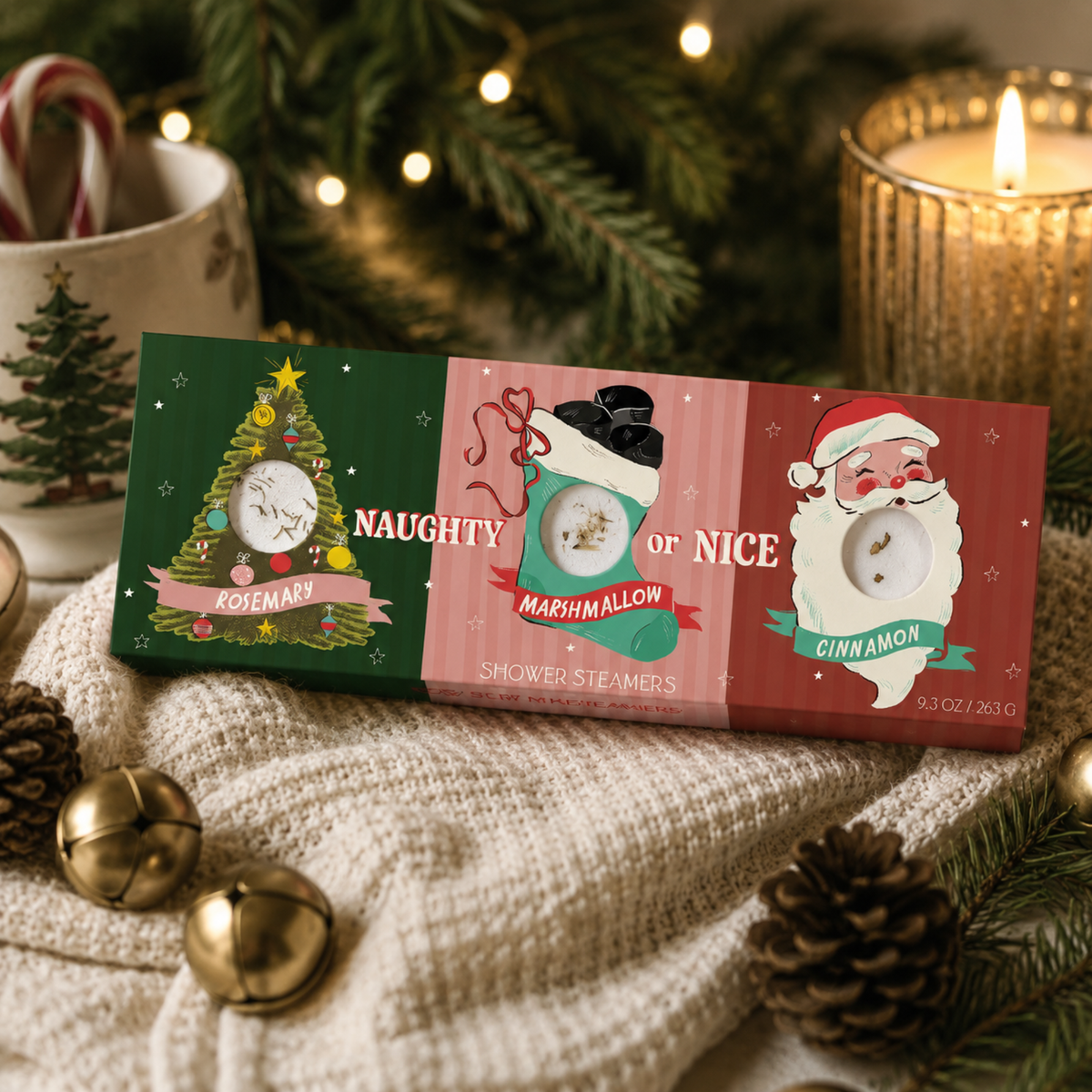 Naughty or Nice Limited Edition Shower Steamer Set
