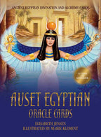 Cover of Auset Egyptian Oracle Cards with an Egyptian-themed design.
