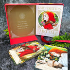 Kate Forsyth's Fairy Tale Oracle cards with a red box on a dark textured background