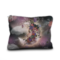 Pouch with a floral and moon design on a white background