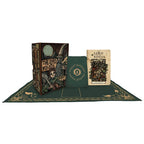 The Lord of the Rings book set with box and mat on a white background