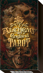 Alchemy England 1977 Tarot box with skull and rose design