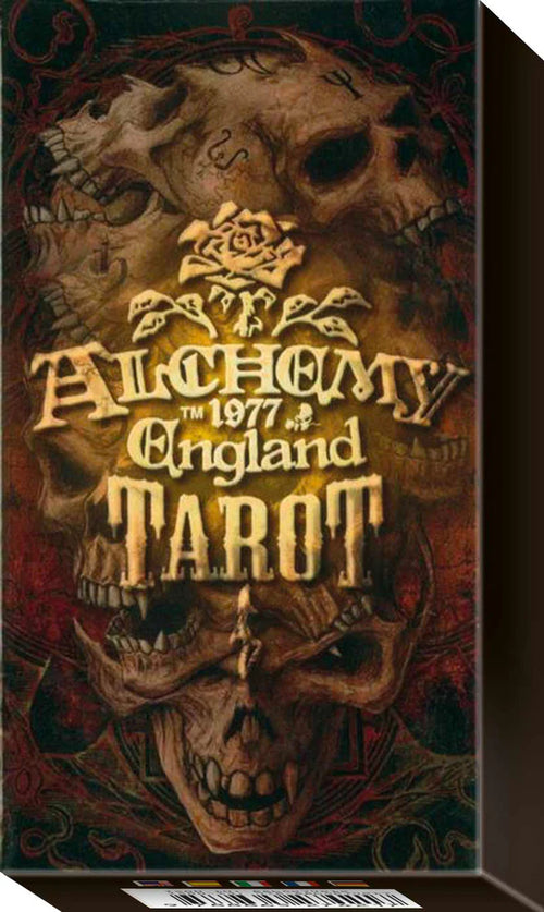 Alchemy England 1977 Tarot box with skull and rose design