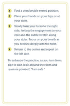 Instructions for a side twist exercise on a white background