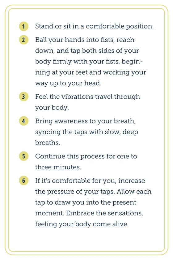 Instructions for a tapping exercise on a white background