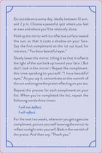 Instructions for a mirror reflection exercise on a blue background