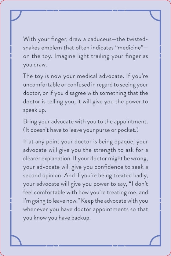 Instructions on a blue background with white text