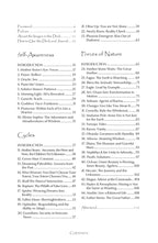 Table of contents for a book or journal titled 'Curations' with various sections and chapter titles.