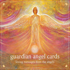 Cover of 'Guardian Angel Cards' with an angel figure and warm colors