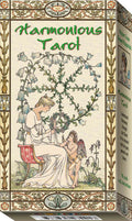 Decorative box for 'Harmonious Tarot' with artistic design and text.