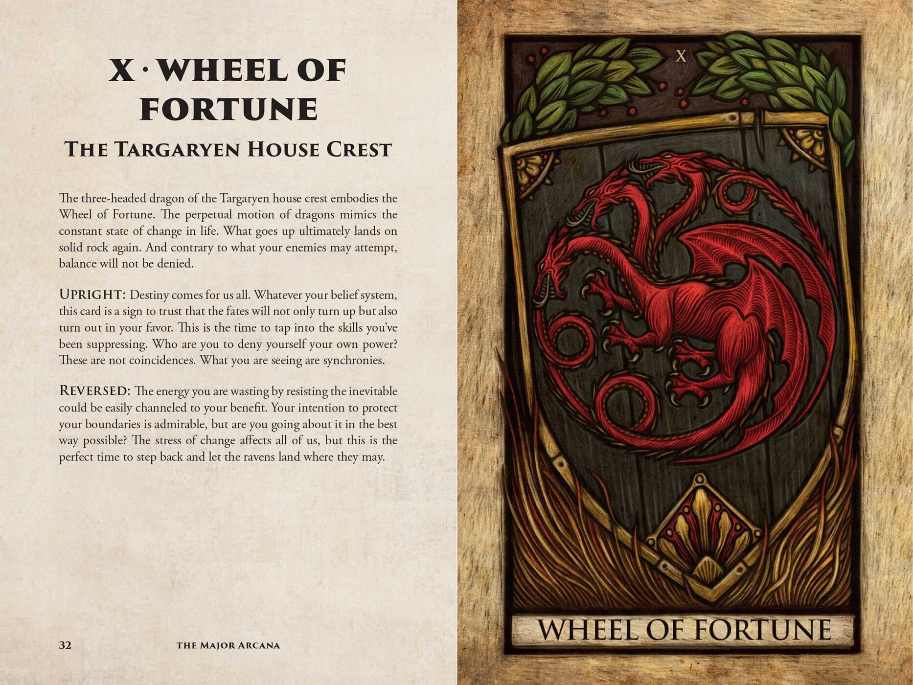 Targaryen House Crest with red dragon design on a wooden background