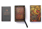 Three 'House of the Dragon' books with dragon illustrations on a white background