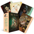 Collection of Spirit Oracle cards with a box labeled 'Human Spirit Oracle' on a white background.