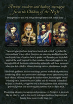 Four illustrated cards with characters and text on a dark background