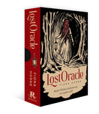 Book cover of 'Lost Oracle' by Fiona Horne with a woman walking through a forest.
