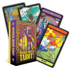 Mystical Realm Tarot cards with colorful designs on a white background