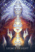 Artistic depiction of a spiritual figure with glowing elements and 'Legacy of Light' text.